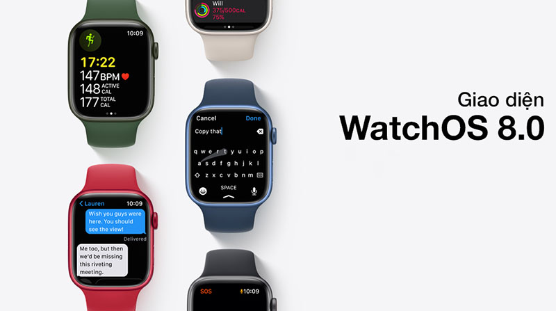 Giao diện WatchOS 8 phù hợp với màn hình